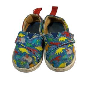 Toms Dino printed canvas shoe unisex size 6